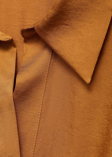 Женская оранжевая рубашка Mango артикул 17067800 15 1 season Фото ракурс 4 - Женская оранжевая рубашка Mango артикул 17067800 15 1 season