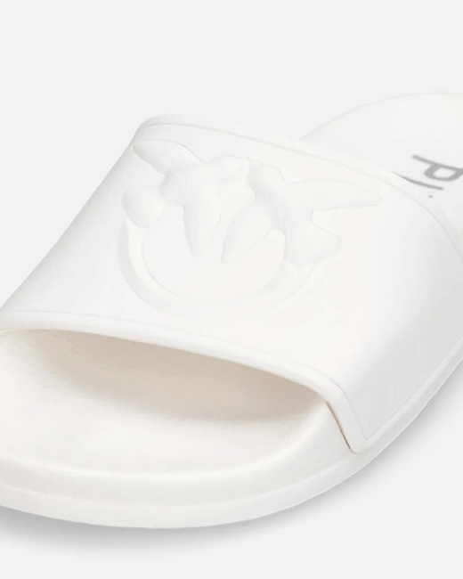 Фото ракурс 5 - Жіночі білі слайдери Pinko артикул SS0093-E027 Z1B SS2025