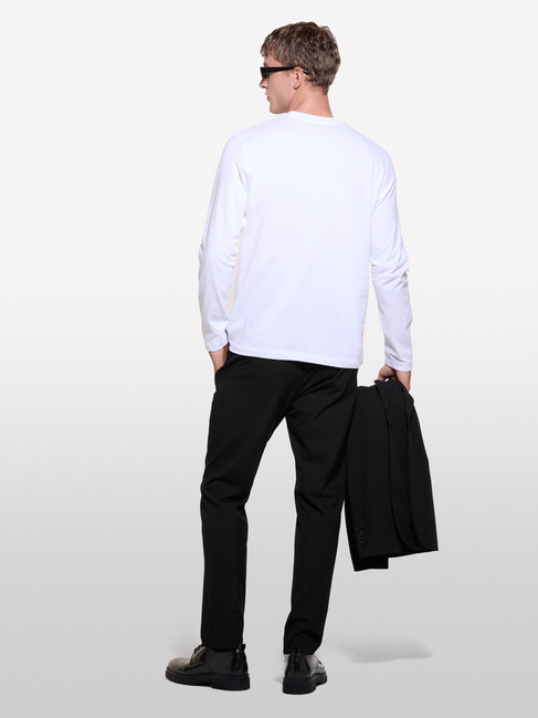 Фото ракурс 2 - Мужской белый реглан Benetton артикул 3B7SS1045 101 24A