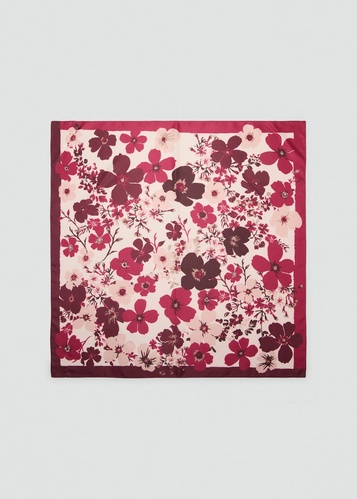 Фото ракурс 2 - Женский бордовый шарф Mango артикул 17024092 76 1 season