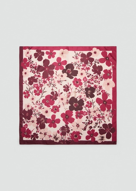 Женский бордовый шарф Mango артикул 17024092 76 1 season Фото ракурс 2 - Женский бордовый шарф Mango артикул 17024092 76 1 season