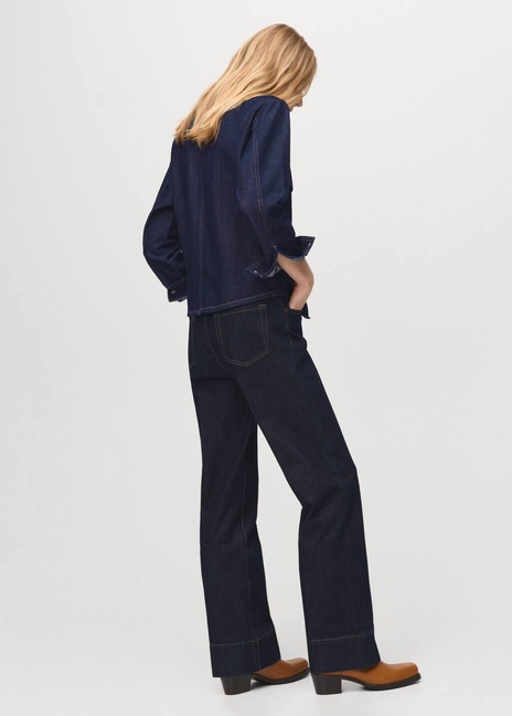 Жіноча синя сорочка Mango артикул 27041237 TO 2 season Фото ракурс 2 - Жіноча синя сорочка Mango артикул 27041237 TO 2 season