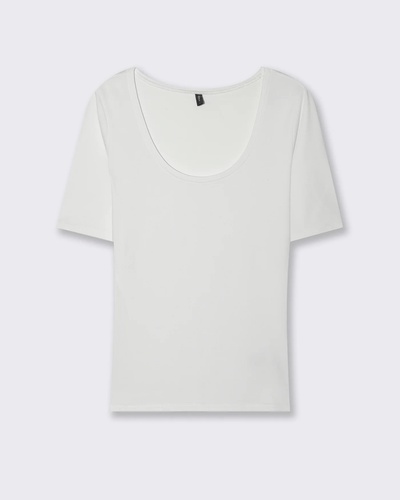 Фото ракурс 1 - Женская белая футболка Piazza Italia артикул 62254 White FW2025