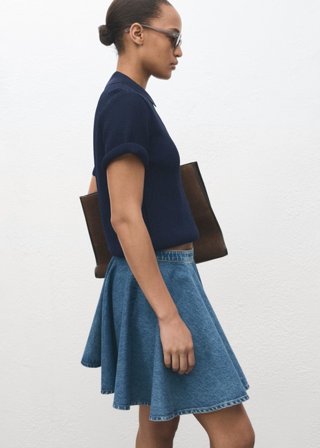 Жіноча синя спiдниця Mango артикул 17064788 TM 1 season Фото ракурс 7 - Жіноча синя спiдниця Mango артикул 17064788 TM 1 season