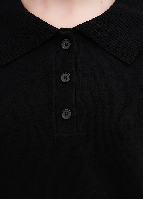 Жіночий чорний світшот EQUILIBRI артикул W491 076 100 Black FW2025 Фото ракурс 4 - Жіночий чорний світшот EQUILIBRI артикул W491 076 100 Black FW2025