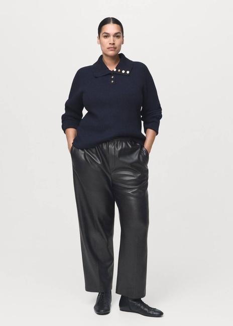 Женские черные брюки Mango артикул 17075974 99 1 season Фото ракурс 6 - Женские черные брюки Mango артикул 17075974 99 1 season