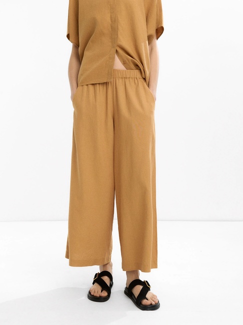 Жіночі жовті штани Parfois артикул 232453 _MD FW2025 Фото ракурс 1 - Жіночі жовті штани Parfois артикул 232453 _MD FW2025