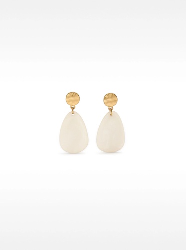 Фото ракурс 1 - Жіночі біло-золоті сережки Parfois артикул 235084 _WT FW2025