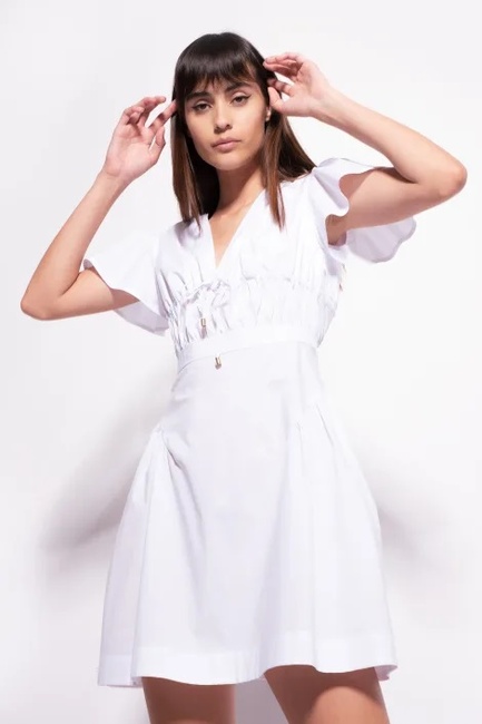 Фото ракурс 1 - Жіноча біла сукня Pinko артикул 100949-Y6VW Z04 SS2023