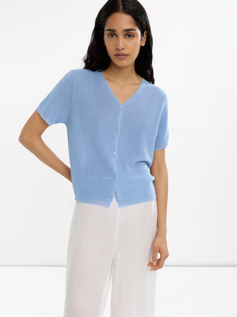 Фото ракурс 1 - Жіночий синій кардиган Parfois артикул 233936 _BL FW2025