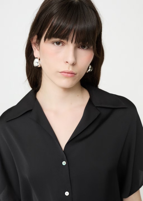 Фото ракурс 3 - Жіноча чорна сорочка Mango артикул 17821156 99 1 season