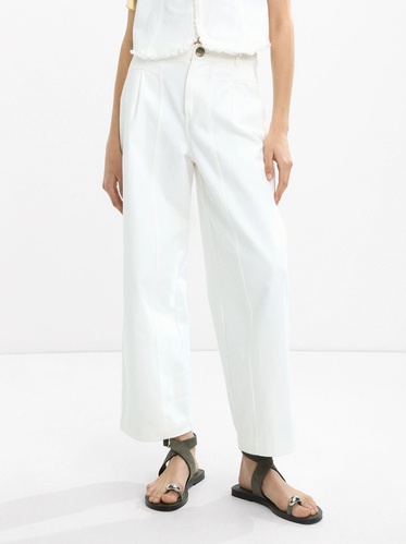 Фото ракурс 1 - Жіночі білі штани Parfois артикул 234292 _WT FW2025