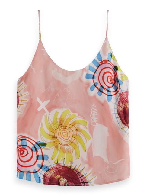 Фото ракурс 5 - Женская розовая майка SCOTCH & SODA артикул U9A00723T U644 SS2025