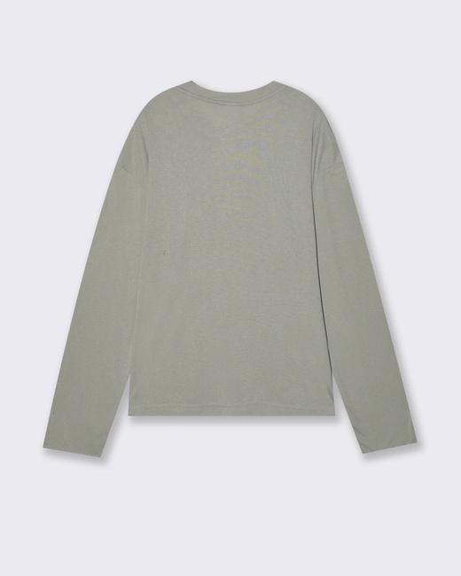 Мужской зеленый лонгслив Piazza Italia артикул 65807 SAGE GREEN FW2025 Фото ракурс 2 - Мужской зеленый лонгслив Piazza Italia артикул 65807 SAGE GREEN FW2025