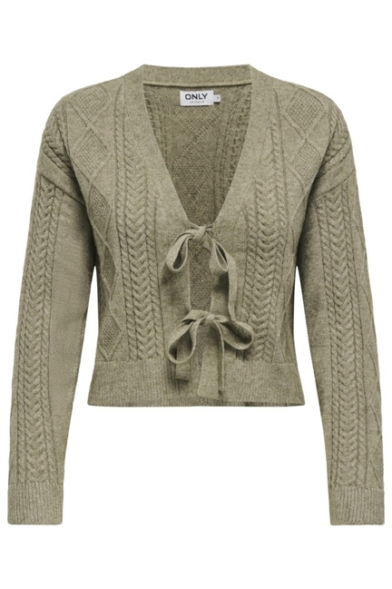 Женский коричневый кардиган Only артикул 15322412 Cub FW2025 Фото ракурс 4 - Женский коричневый кардиган Only артикул 15322412 Cub FW2025