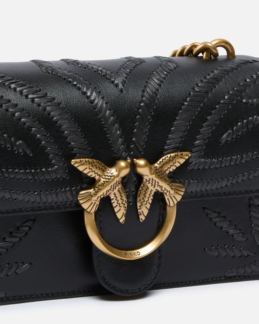 Фото ракурс 3 - Женская черная сумка Pinko артикул 100059-A2C3 Z99Q FW2025