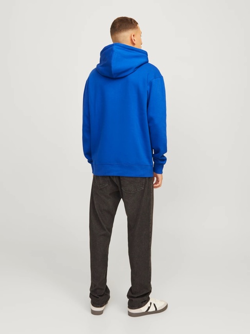 Фото ракурс 2 - Чоловіче синє худі Jack & Jones  артикул 12256534 NAUTICAL BLUE FW2024