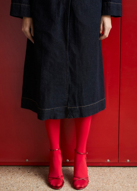 Фото ракурс 5 - Жіночий синій плащ Mango артикул 87034078 TS 8 season