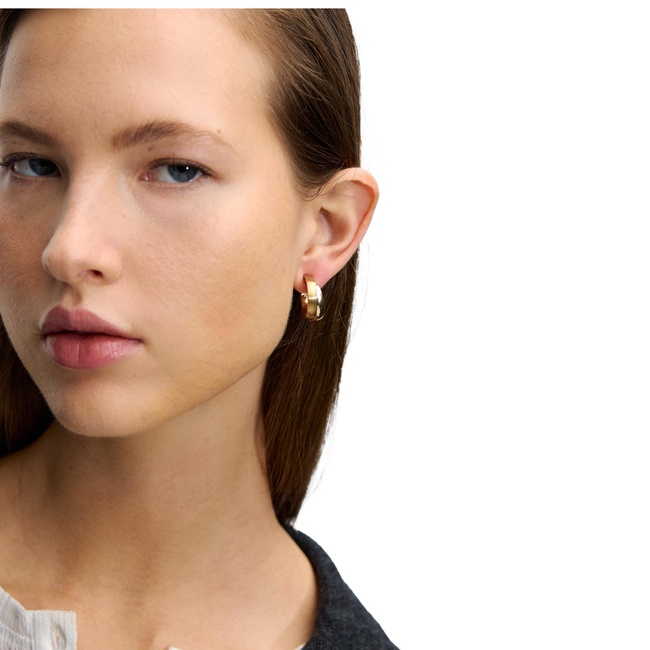 Жіночі золоті сережки Parfois артикул 216849 _GD FW2025 Фото ракурс 4 - Жіночі золоті сережки Parfois артикул 216849 _GD FW2025