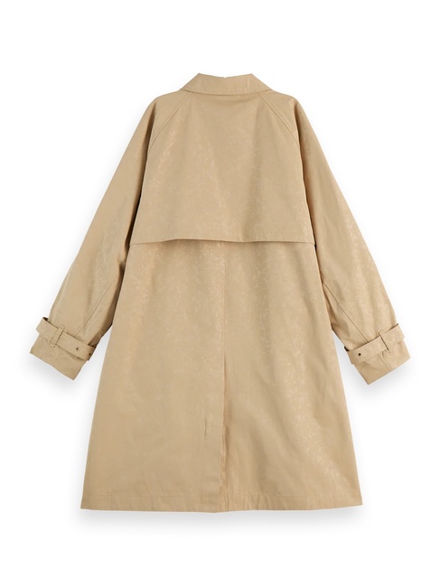 Жіночий бежевий плащ SCOTCH & SODA артикул 179537 U260 SS2025 Фото ракурс 4 - Жіночий бежевий плащ SCOTCH & SODA артикул 179537 U260 SS2025