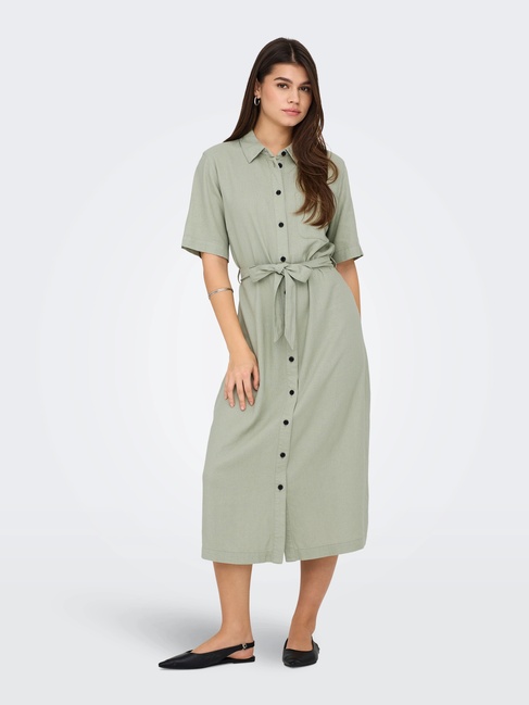 Фото ракурс 5 - Жіноча зелена сукня Only артикул 15338884 Tea SS2025