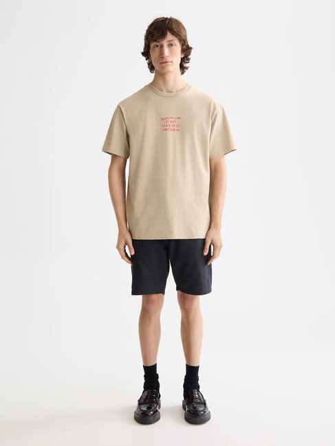Фото ракурс 3 - Чоловіча бежева футболка SCOTCH & SODA артикул 181703 260 FW2025