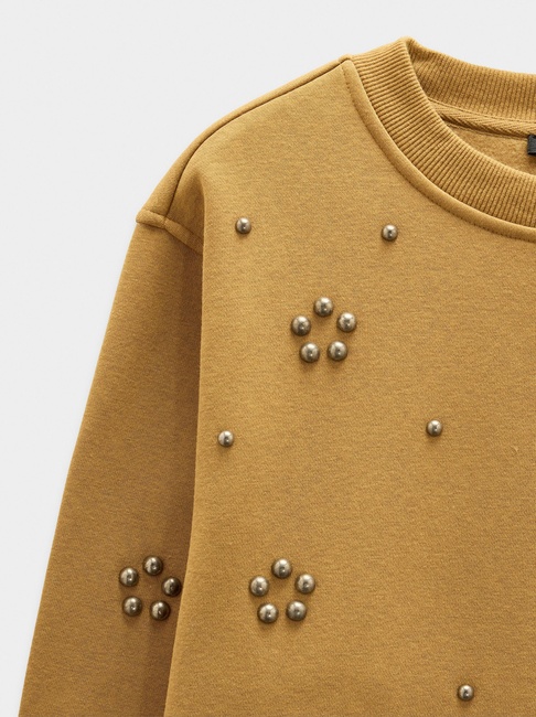 Фото ракурс 5 - Женский желтый свитшот Parfois артикул 240339 _MD FW2025