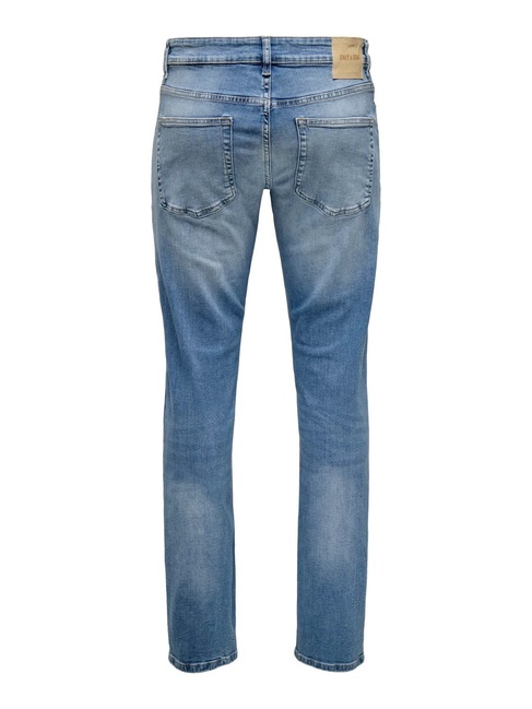 Фото ракурс 4 - Чоловічі блакитні джинси ONLY & SONS  артикул 22028264 Light Medium Blue Denim FW2024