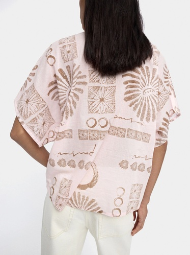 Фото ракурс 2 - Жіноча рожева сорочка Parfois артикул 239661 _PK FW2025