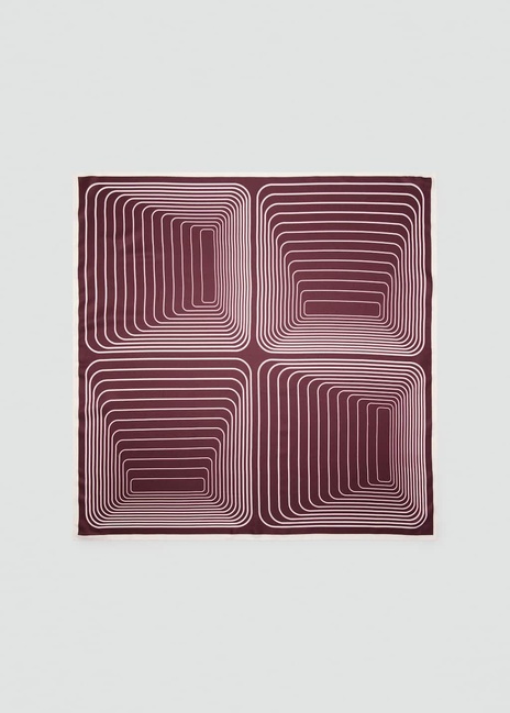 Фото ракурс 3 - Жіночий бордовий шарф Mango артикул 27041198 78 2 season