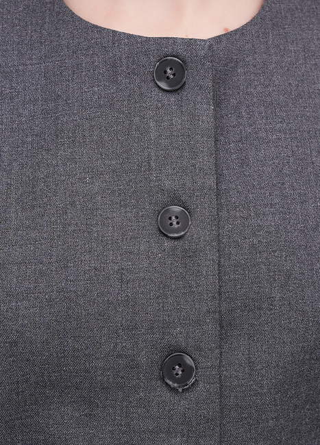 Фото ракурс 4 - Женский серый пиджак EQUILIBRI артикул BW491013 101 Grey FW2025