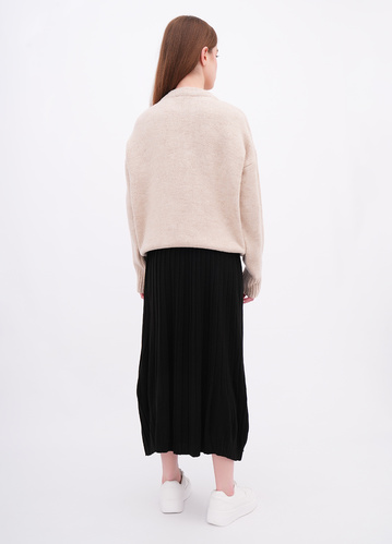 Фото ракурс 2 - Женская черная юбка EQUILIBRI артикул W362 001 000 Black FW2025