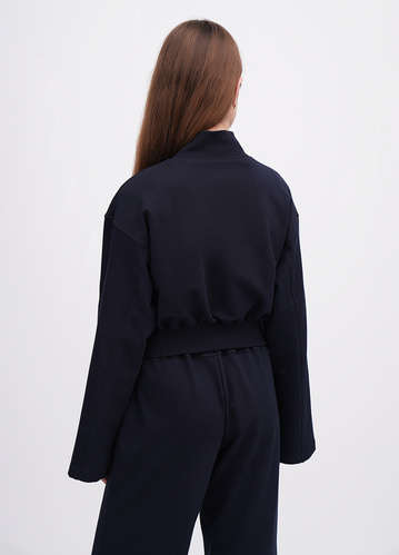 Фото ракурс 2 - Жіноча синя олімпійка EQUILIBRI артикул NW291004 100 NAVY BLUE FW2025