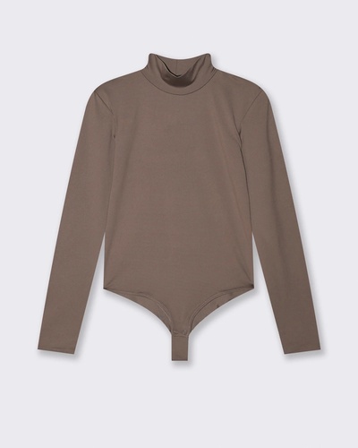 Фото ракурс 1 - Женские коричневые боди Piazza Italia артикул 62794 Turtle grey FW2025