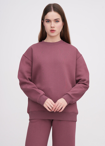 Фото ракурс 1 - Жіночий бордовий світшот EQUILIBRI артикул W291 052 100 bordo FW2025