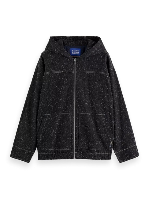 Фото ракурс 5 - Мужская черная куртка SCOTCH & SODA артикул 180886 001 FW2025