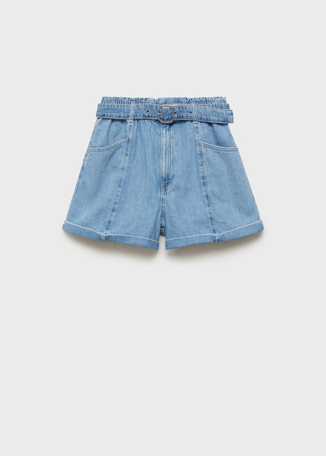 Жіночі сині шорти Mango артикул 87080607 TM 8 season Фото ракурс 4 - Жіночі сині шорти Mango артикул 87080607 TM 8 season