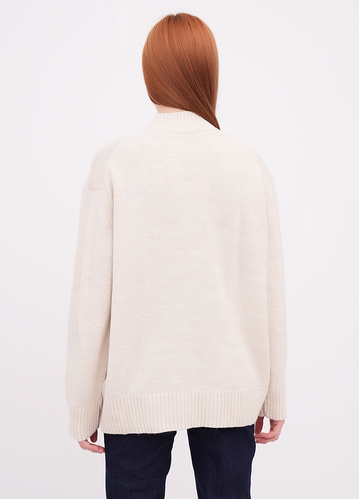 Фото ракурс 2 - Жіночий молочний светр EQUILIBRI артикул W342 061 000 MILK FW2025