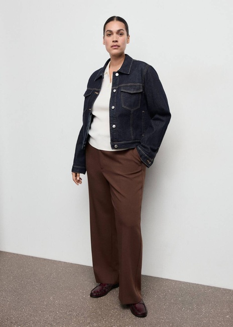 Жіночі коричневі брюки Mango артикул 17096743 32 1 season Фото ракурс 5 - Жіночі коричневі брюки Mango артикул 17096743 32 1 season