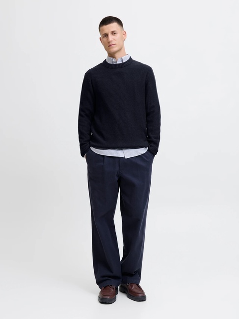 Фото ракурс 4 - Мужской синий джемпер Jack & Jones артикул 12279278 Sky Captain FW2025