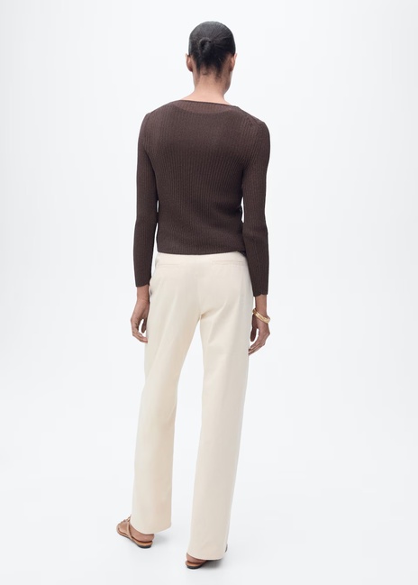 Фото ракурс 5 - Женский коричневый кардиган Mango артикул 87077171 32 8 season