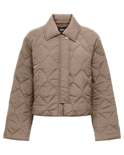 Фото ракурс 1 - Жіноча бежева куртка Only артикул 15348751 SILVER MINK FW2025