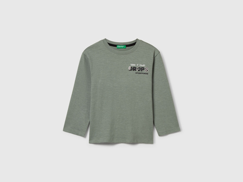 Фото ракурс 1 - Зеленый реглан Benetton для мальчиков артикул 3TAMG10KM.P 075 25A