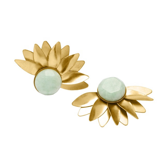 Женские золотые серьги Parfois артикул 201255 _HM FW2025 Фото ракурс 2 - Женские золотые серьги Parfois артикул 201255 _HM FW2025