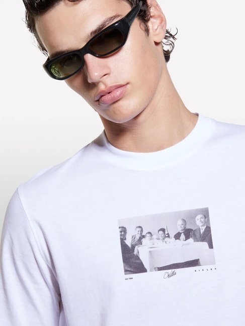 Фото ракурс 3 - Чоловіча біла футболка Benetton артикул 3I1XS1044 101 24A