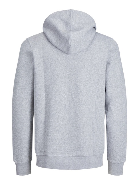 Фото ракурс 4 - Мужское серое худи Jack & Jones артикул 12249342 LIGHT GREY MELANGE FW2024