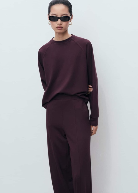 Жіночі бордові брюки Mango артикул 17024098 78 1 season Фото ракурс 5 - Жіночі бордові брюки Mango артикул 17024098 78 1 season