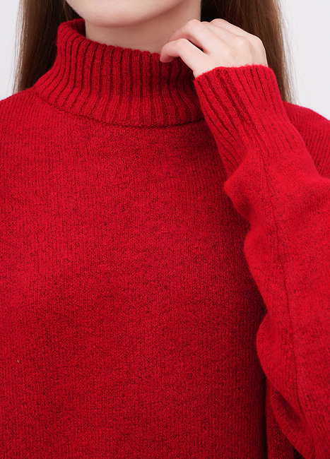 Фото ракурс 4 - Жіночий червоний светр EQUILIBRI артикул W342 055 001 Red FW2025