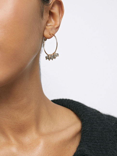 Жіночі золоті сережки Parfois артикул 195997 _GD FW2025 Фото ракурс 6 - Жіночі золоті сережки Parfois артикул 195997 _GD FW2025