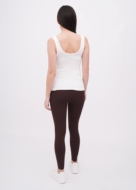 Женские коричневые лосины EQUILIBRI артикул W464 008 000 Brown FW2025 Фото ракурс 2 - Женские коричневые лосины EQUILIBRI артикул W464 008 000 Brown FW2025